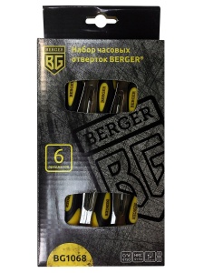 Набор отверток часовых 6 предметов BERGER BG1068 Набор отверток часовых 6 предметов BERGER BG1068