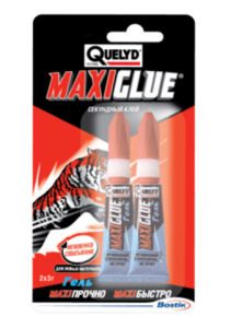 Клей-гель секундный 2шт/3г QUELYD Maxi glue Клей-гель секундный 2шт/3г QUELYD Maxi glue