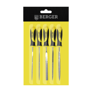 Набор надфилей с алмазным напылением 5 предметов BERGER BG1148 Набор надфилей с алмазным напылением 5 предметов BERGER BG1148