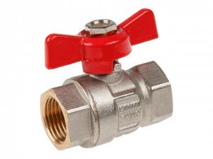 Кран шаровый 1/2" вн-вн, рукоятка бабочка Кран шаровый 1/2" вн-вн, рукоятка бабочка