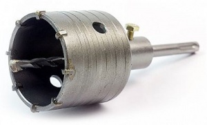 Коронка по бетону с центрирующим сверлом в сборе SDS-PLUS 68 мм ГРАНИТ Коронка по бетону с центрирующим сверлом в сборе SDS-PLUS 68 мм ГРАНИТ