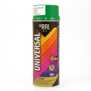 Эмаль аэрозольная зеленая RAL 6029 400 мл INRAL UNIVERSAL Эмаль аэрозольная зеленая RAL 6029 400 мл INRAL UNIVERSAL