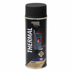 Эмаль аэрозольная термостойкая черная RAL9011 400 мл INRAL THERMAL Эмаль аэрозольная термостойкая черная RAL9011 400 мл INRAL THERMAL