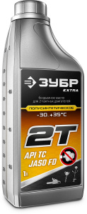 Масло 2Т полусинтетическое для двухтактных двигателей, ЗУБР EXTRA 1л Масло 2Т полусинтетическое для двухтактных двигателей, ЗУБР EXTRA 1л