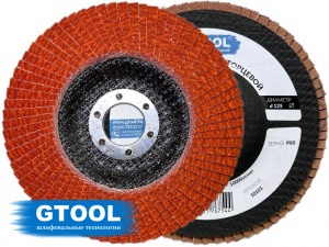Круг лепестковый 125х22 Р80 прямой GTOOL TOP PLUS Круг лепестковый 125х22 Р80 прямой GTOOL TOP PLUS