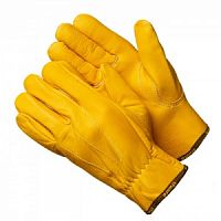 Перчатки цельнокожаные желтого цвета Force GOLD, (арт. XY276) GWARD