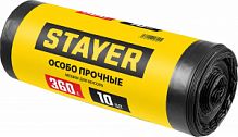 Мешки особопрочный для сбора мусора 360 л. 68 мкм, 10 шт. Stayer HEAVY DUTY чёрные 39157-360