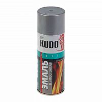 Эмаль термостойкая серебристая  520 мл. KUDO-5001