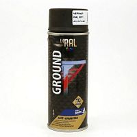 Грунт аэрозольный антикорозийный, черный RAL9011 400 мл INRAL GROUND