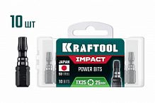 Бита для шуруповерта, тип хвостовика E 1/4, TX25, длина 25мм KRAFTOOL Impact
