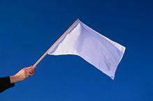 Флаг-отмашка белый 75х75