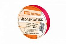 Изолента ПВХ 0,15х19мм, 20м, красная TDM