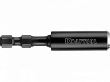 Адаптер для бит, для ударных шуруповертов, хвостовик Е 1/4, магнитный 60мм, KRAFTOOL "PRO" 26801-60
