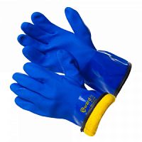Перчатки утепленные с обливкой ПВХ синего цвета GWARD Barrel Plus