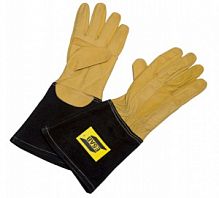 Краги  Curved Tig L  перчаткой из желтой кожи ESAB